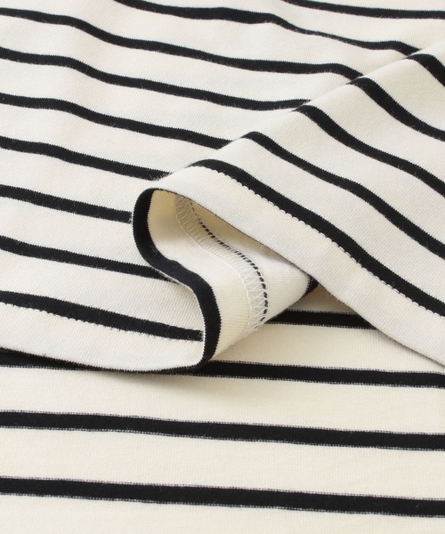 URBAN RESEARCH ROSSO MEN（アーバンリサーチロッソメン）の「『XLサイズあり』ボーダーワイドTシャツ（Tシャツ/カットソー・メンズ・ブラック/グレー/ブラウン・MEDIUM/X-LARGE/LARGE）」の6枚目の写真