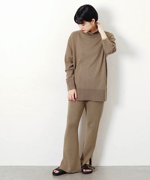 JOURNAL STANDARD(ジャーナルスタンダード)の「コットンカシミヤロングプルオーバー◆(ニット/セーター・レディース・ブラック/ベージュ/グレー・FREE)」の12枚目の写真