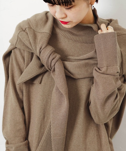 JOURNAL STANDARD(ジャーナルスタンダード)の「コットンカシミヤロングプルオーバー◆(ニット/セーター・レディース・ブラック/ベージュ/グレー・FREE)」の19枚目の写真