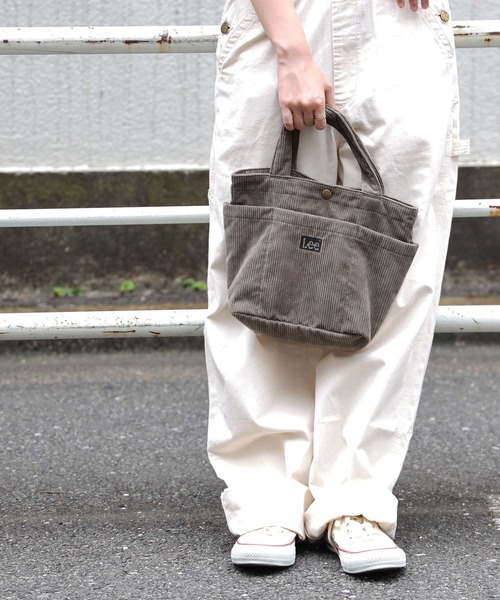Lee（リー）の「【Lee】コーデュロイミニトート（トートバッグ・メンズ・グレー/カーキブラウン/ライトベージュ・ONE SIZE）」の3枚目の写真
