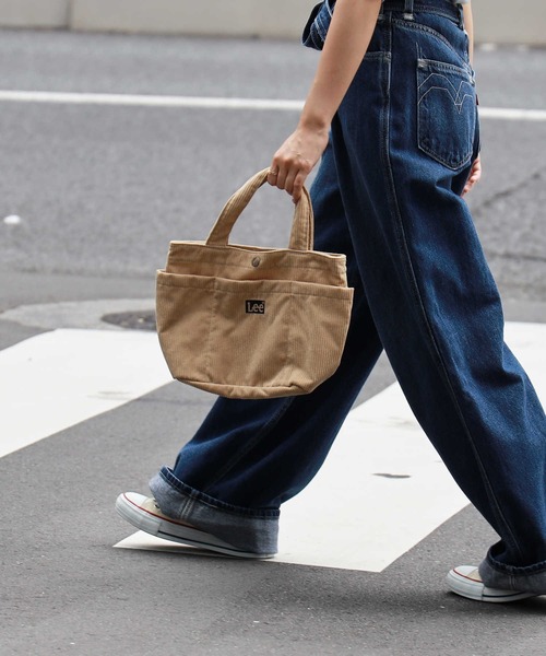 Lee（リー）の「【Lee】コーデュロイミニトート（トートバッグ・メンズ・グレー/カーキブラウン/ライトベージュ・ONE SIZE）」の12枚目の写真