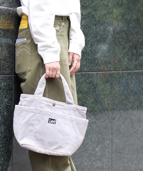 Lee（リー）の「【Lee】コーデュロイミニトート（トートバッグ・メンズ・グレー/カーキブラウン/ライトベージュ・ONE SIZE）」の9枚目の写真