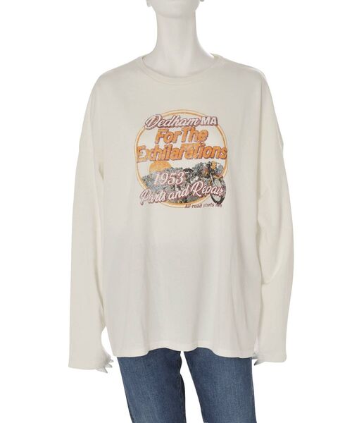 Ungrid(アングリッド)の「ウォッシュロゴプリントロングスリーブTee(Tシャツ/カットソー・レディース・チャコールグレー/オフホワイト・FREE)」の11枚目の写真