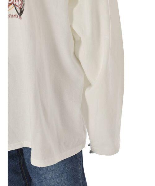 Ungrid(アングリッド)の「ウォッシュロゴプリントロングスリーブTee(Tシャツ/カットソー・レディース・チャコールグレー/オフホワイト・FREE)」の18枚目の写真