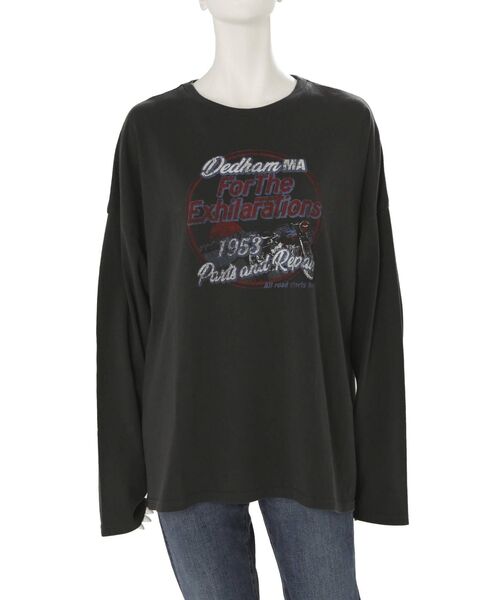 Ungrid(アングリッド)の「ウォッシュロゴプリントロングスリーブTee(Tシャツ/カットソー・レディース・チャコールグレー/オフホワイト・FREE)」の19枚目の写真