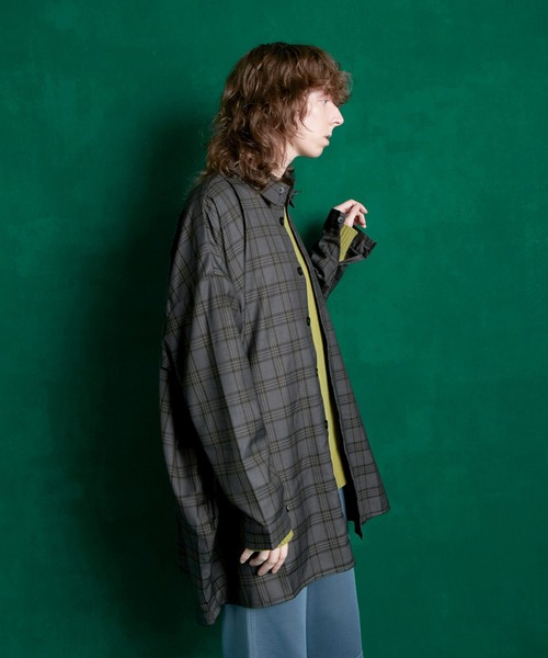 ENDER PRODUCTS（エンダープロダクツ）の「ビッグシルエット マルチパターン レギュラーカラーL/Sシャツ【ENDER PRODUCTS/エンダープロダクツ】（シャツ/ブラウス・メンズ・グレー系その他/ベージュ系その他/グレー系その他3/ブルー系その他2/レッド系その他2・FREE）」の14枚目の写真