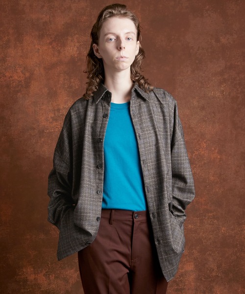 ENDER PRODUCTS（エンダープロダクツ）の「ビッグシルエット マルチパターン レギュラーカラーL/Sシャツ【ENDER PRODUCTS/エンダープロダクツ】（シャツ/ブラウス・メンズ・グレー系その他/ベージュ系その他/グレー系その他3/ブルー系その他2/レッド系その他2・FREE）」の10枚目の写真