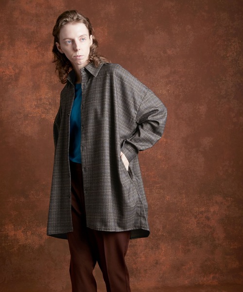 ENDER PRODUCTS（エンダープロダクツ）の「ビッグシルエット マルチパターン レギュラーカラーL/Sシャツ【ENDER PRODUCTS/エンダープロダクツ】（シャツ/ブラウス・メンズ・グレー系その他/ベージュ系その他/グレー系その他3/ブルー系その他2/レッド系その他2・FREE）」の11枚目の写真