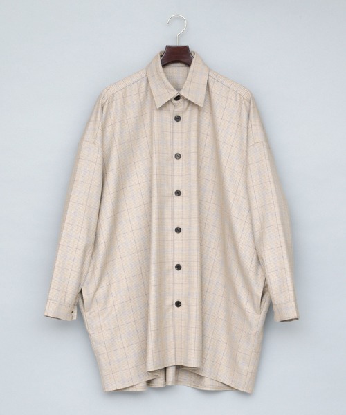 ENDER PRODUCTS（エンダープロダクツ）の「ビッグシルエット マルチパターン レギュラーカラーL/Sシャツ【ENDER PRODUCTS/エンダープロダクツ】（シャツ/ブラウス・メンズ・グレー系その他/ベージュ系その他/グレー系その他3/ブルー系その他2/レッド系その他2・FREE）」の7枚目の写真