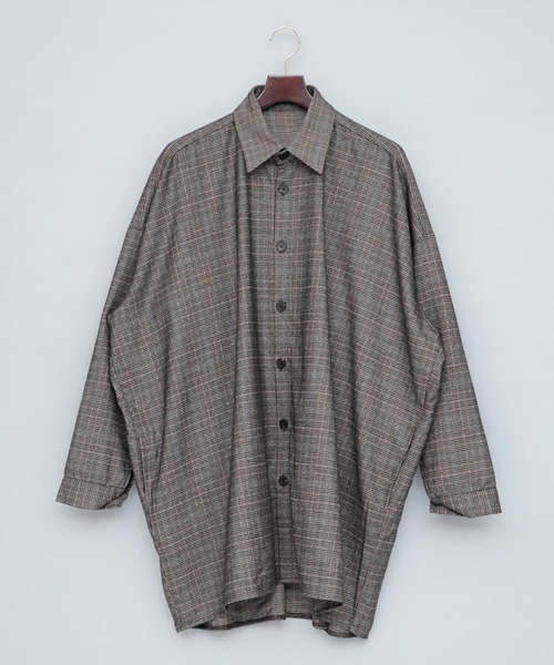 ENDER PRODUCTS（エンダープロダクツ）の「ビッグシルエット マルチパターン レギュラーカラーL/Sシャツ【ENDER PRODUCTS/エンダープロダクツ】（シャツ/ブラウス・メンズ・グレー系その他/ベージュ系その他/グレー系その他3/ブルー系その他2/レッド系その他2・FREE）」の6枚目の写真