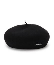 PINK-latte | サイドロゴ刺しゅうフェルトベレー(ハンチング/ベレー帽)