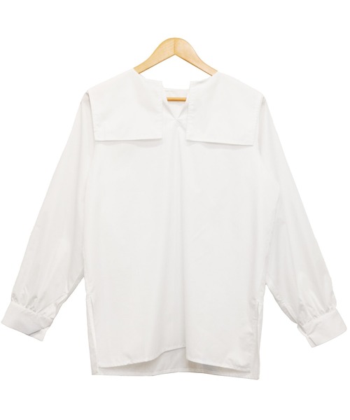 mili an deni（ミリアンデニ）の「セーラーカラーブラウス（シャツ/ブラウス・レディース・ブラック/オフホワイト/ブルー・L/M）」の21枚目の写真