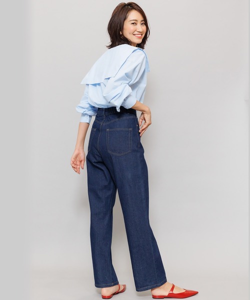 mili an deni（ミリアンデニ）の「セーラーカラーブラウス（シャツ/ブラウス・レディース・ブラック/オフホワイト/ブルー・L/M）」の5枚目の写真