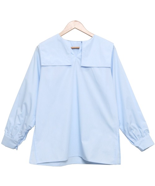 mili an deni（ミリアンデニ）の「セーラーカラーブラウス（シャツ/ブラウス・レディース・ブラック/オフホワイト/ブルー・L/M）」の9枚目の写真