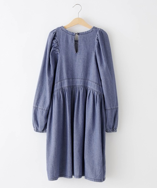 ＆yam（アンドヤム）の「袖ボリュームデニムワンピース（ワンピース・キッズ・ブルー・110-120cm/100-110cm/130-140cm）」の13枚目の写真