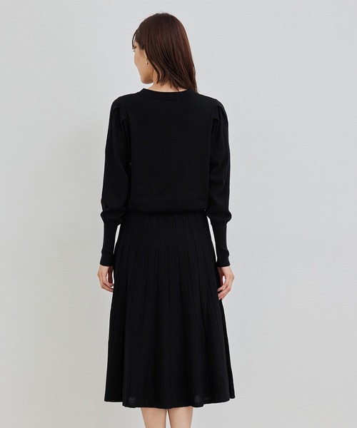 ROPE' PICNIC(ロペピクニック)の「袖ボリュームプリーツニットワンピース(ワンピース・レディース・ブラック/ブラウン系その他2/パープル系その他・38/40)」の18枚目の写真