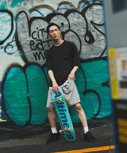 Blue Standard (ブルースタンダード)の「【BLUE STANDARD/ブルースタンダード】大きすぎないゆったりシルエット(ビッグシルエット) フェイクレイヤード5分袖Tシャツ(Tシャツ/カットソー・メンズ・ホワイト/ネイビー/オリーブ/ベージュ/ブラック/ブラウン・LARGE/MEDIUM/X-LARGE)」の10枚目の写真