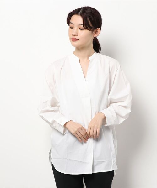 Lugnoncure（ルノンキュール）の「ドルマン袖スキッパーシャツ（シャツ/ブラウス・レディース・オフホワイト/カーキ/ピンク・ﾌﾘ-）」の2枚目の写真