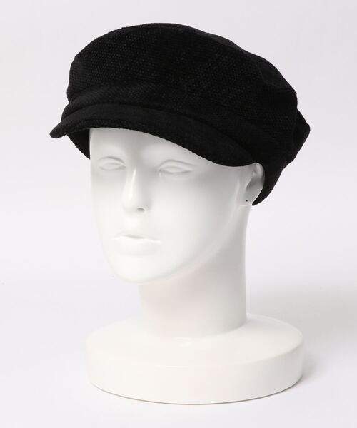 VIS（ビス）の「素材いろいろ、アソートテキスタイルキャスケット（キャスケット・レディース・ブラック/ブラック系その他/ベージュ・FREE）」の12枚目の写真