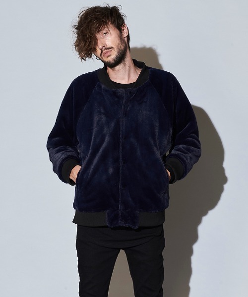 NO ID.（ノーアイディ）の「mj8216-ﾘﾊﾞｰｼﾌﾞﾙｽﾀｼﾞｬﾝ（スタジャン・メンズ・ブラック/キャメル/ネイビー・ONE SIZE）」の20枚目の写真