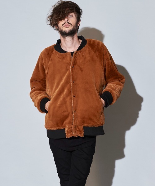 NO ID.（ノーアイディ）の「mj8216-ﾘﾊﾞｰｼﾌﾞﾙｽﾀｼﾞｬﾝ（スタジャン・メンズ・ブラック/キャメル/ネイビー・ONE SIZE）」の22枚目の写真