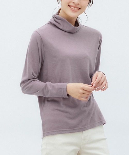 Honeys(ハニーズ)の「くしゅくしゅタートル(Tシャツ/カットソー・レディース・ブラック/アイボリー/ミント/モカ/杢グレー/ブルー系その他/ピンク系その他/ラベンダー/イエロー系その他・LL/M/L)」の1枚目の写真