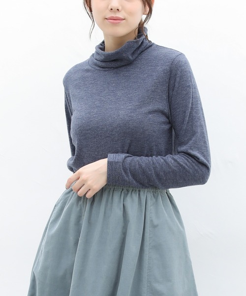 Honeys(ハニーズ)の「くしゅくしゅタートル(Tシャツ/カットソー・レディース・ブラック/アイボリー/ミント/モカ/杢グレー/ブルー系その他/ピンク系その他/ラベンダー/イエロー系その他・LL/M/L)」の7枚目の写真