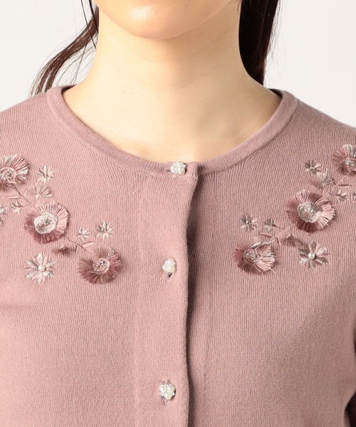 LAISSE PASSE（レッセパッセ）の「フリンジ刺繍ツイン（アンサンブル・レディース・ダルブルー系/モーブ系/ピンクベージュ/アイボリー・MEDIUM）」の14枚目の写真