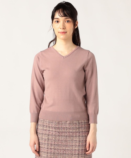 LAISSE PASSE（レッセパッセ）の「フリンジ刺繍ツイン（アンサンブル・レディース・ダルブルー系/モーブ系/ピンクベージュ/アイボリー・MEDIUM）」の6枚目の写真