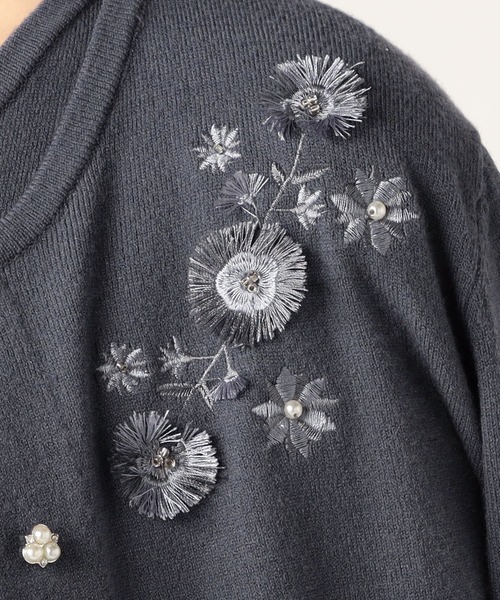 LAISSE PASSE（レッセパッセ）の「フリンジ刺繍ツイン（アンサンブル・レディース・ダルブルー系/モーブ系/ピンクベージュ/アイボリー・MEDIUM）」の18枚目の写真