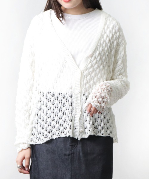Zozo限定 ざっくり編み カーディガン Mei Zozo限定 ざっくり編み カーディガン Mei
