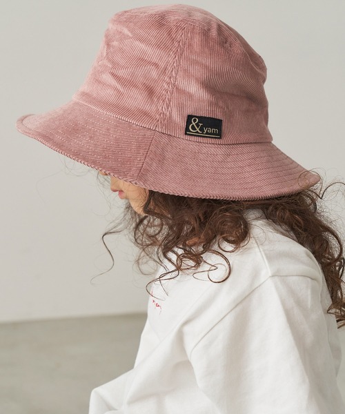 &yam(アンドヤム)の「コーデュロイバケットハット【親子お揃い/リンクコーデ】(ハット・キッズ・ブルー/ピンク/ベージュ/グリーン/ブラウン・FREE)」の5枚目の写真