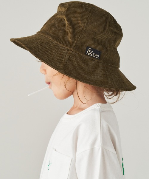 &yam(アンドヤム)の「コーデュロイバケットハット【親子お揃い/リンクコーデ】(ハット・キッズ・ブルー/ピンク/ベージュ/グリーン/ブラウン・FREE)」の3枚目の写真