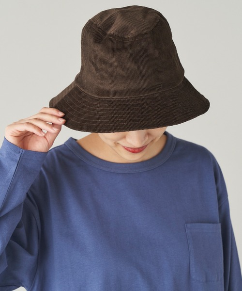 &yam(アンドヤム)の「コーデュロイバケットハット【親子お揃い/リンクコーデ】(ハット・キッズ・ブルー/ピンク/ベージュ/グリーン/ブラウン・FREE)」の7枚目の写真