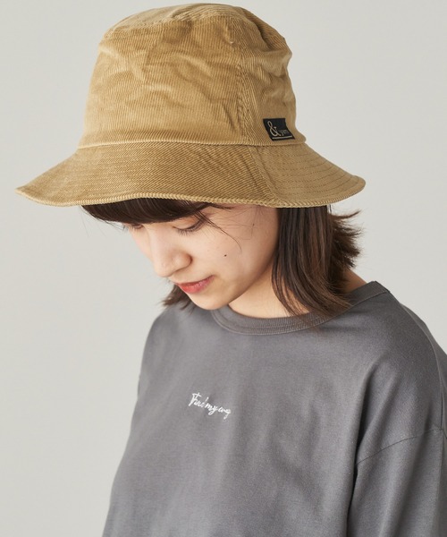 &yam(アンドヤム)の「コーデュロイバケットハット【親子お揃い/リンクコーデ】(ハット・キッズ・ブルー/ピンク/ベージュ/グリーン/ブラウン・FREE)」の15枚目の写真