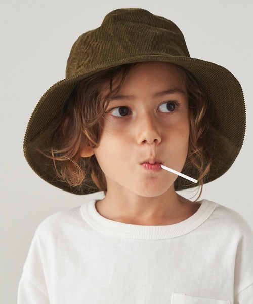 &yam(アンドヤム)の「コーデュロイバケットハット【親子お揃い/リンクコーデ】(ハット・キッズ・ブルー/ピンク/ベージュ/グリーン/ブラウン・FREE)」の20枚目の写真
