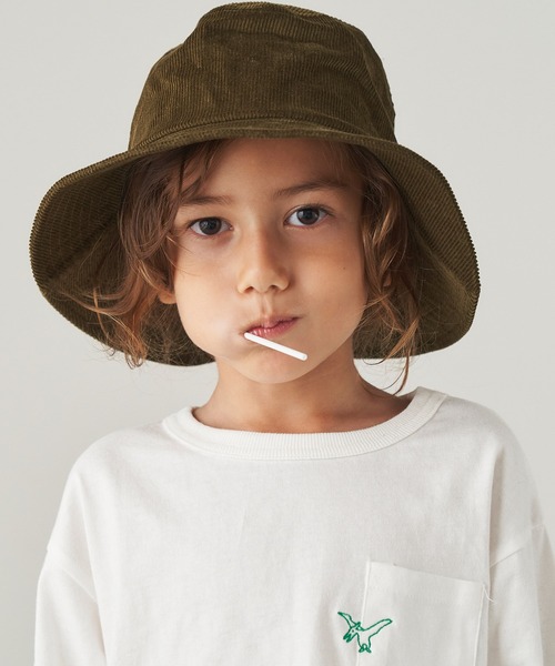 &yam(アンドヤム)の「コーデュロイバケットハット【親子お揃い/リンクコーデ】(ハット・キッズ・ブルー/ピンク/ベージュ/グリーン/ブラウン・FREE)」の21枚目の写真
