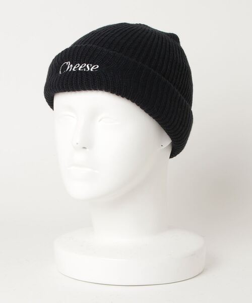 DOUBLE CHEESEBURGER(ダブルチーズバーガー)の「ダブルチーズバーガー ニットキャップ -Cheese- / DOUBLE CHEESEBURGER Knit Cap -Cheese-(ニットキャップ/ビーニー・メンズ・ブラック/ネイビー・FREE)」の1枚目の写真