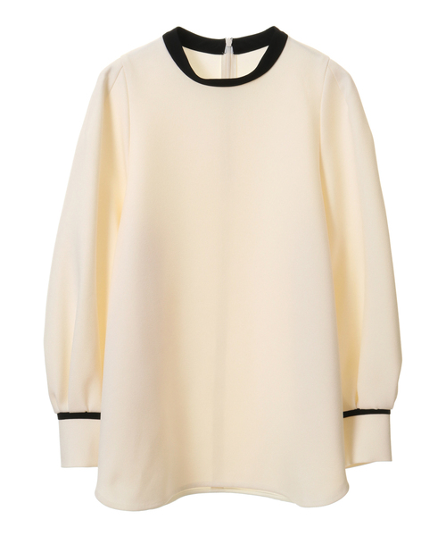 Tiara（ティアラ）の「バイカラーブラウス（シャツ/ブラウス・レディース・ブラウン/ベージュ/ブラック/アイボリー・FREE）」の2枚目の写真