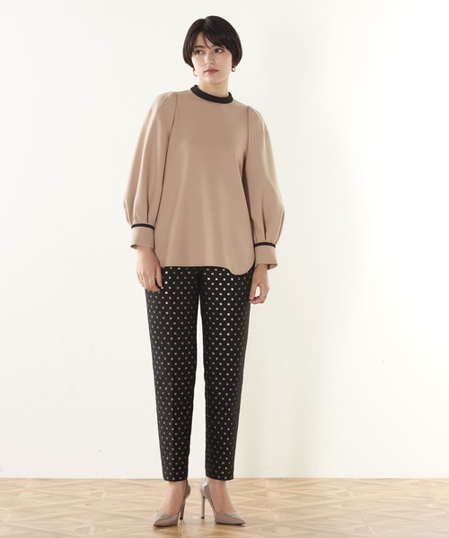 Tiara（ティアラ）の「バイカラーブラウス（シャツ/ブラウス・レディース・ブラウン/ベージュ/ブラック/アイボリー・FREE）」の6枚目の写真