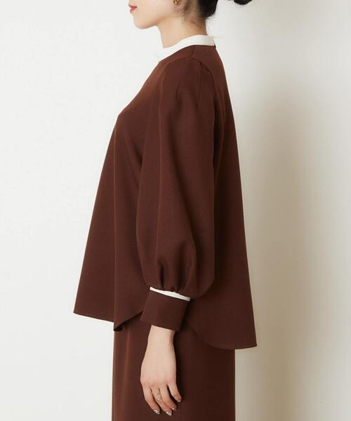 Tiara（ティアラ）の「バイカラーブラウス（シャツ/ブラウス・レディース・ブラウン/ベージュ/ブラック/アイボリー・FREE）」の9枚目の写真