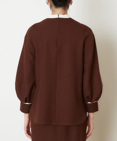 Tiara（ティアラ）の「バイカラーブラウス（シャツ/ブラウス・レディース・ブラウン/ベージュ/ブラック/アイボリー・FREE）」の10枚目の写真