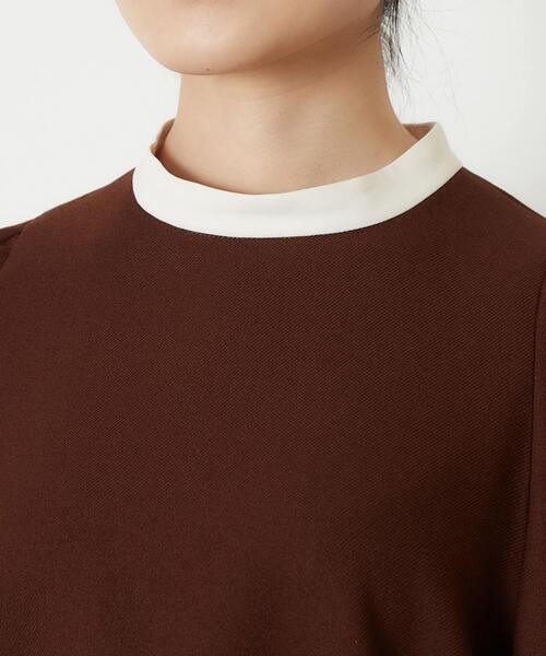 Tiara（ティアラ）の「バイカラーブラウス（シャツ/ブラウス・レディース・ブラウン/ベージュ/ブラック/アイボリー・FREE）」の11枚目の写真