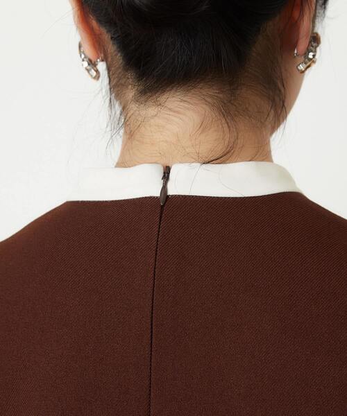 Tiara（ティアラ）の「バイカラーブラウス（シャツ/ブラウス・レディース・ブラウン/ベージュ/ブラック/アイボリー・FREE）」の12枚目の写真