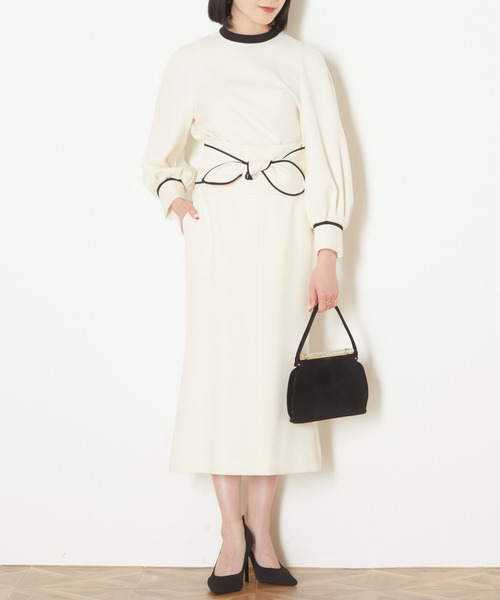 Tiara（ティアラ）の「バイカラーブラウス（シャツ/ブラウス・レディース・ブラウン/ベージュ/ブラック/アイボリー・FREE）」の21枚目の写真