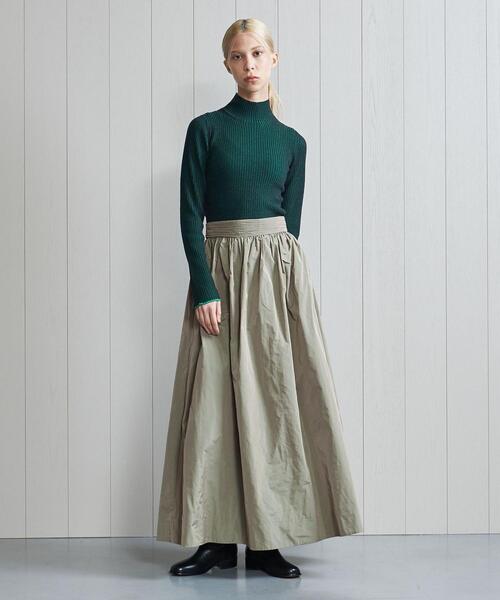 H BEAUTY＆YOUTH エイチビューティーアンドユース WOOL RAYON RIB HIGH NECK KNIT ウールレーヨンリブハイネックニット 1613-199-3413 NAVY H BEAUTY&YOUTH エイチ ビューティーアンドユース WOOL RAYON