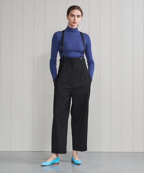 H BEAUTY＆YOUTH エイチビューティーアンドユース WOOL RAYON RIB HIGH NECK KNIT ウールレーヨンリブハイネックニット 1613-199-3413 NAVY H BEAUTY&YOUTH エイチ ビューティーアンドユース WOOL RAYON