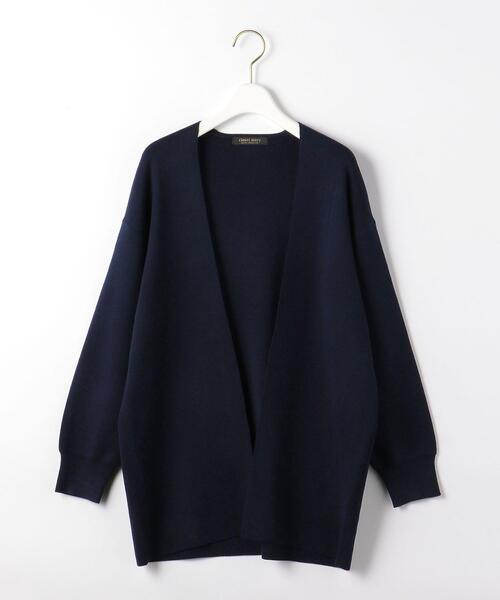 closet story(クローゼットストーリー)の「<closet story(クローゼットストーリー)>ノーボタン カーディガン -ウォッシャブル-(カーディガン/ボレロ・レディース・ベージュ/ネイビー・FREE)」の9枚目の写真