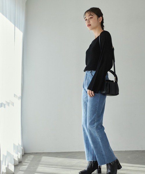 Edit Sheen(エディットシーン)の「カットオフワイドデニム(デニムパンツ・レディース・ブルー・SMALL/MEDIUM)」の11枚目の写真