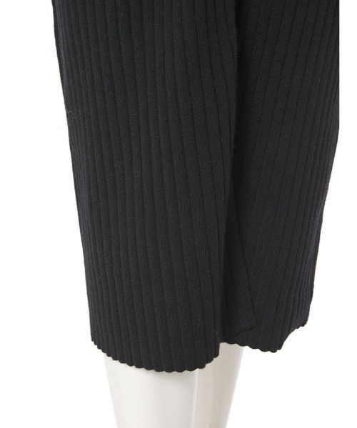 fifth calin（フィフスカラン）の「細見えリブニットカーデワンピース（ワンピース・レディース・ブラック/ブラウン・MEDIUM）」の3枚目の写真